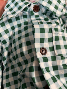 Green Plaid Polo Longsleeve